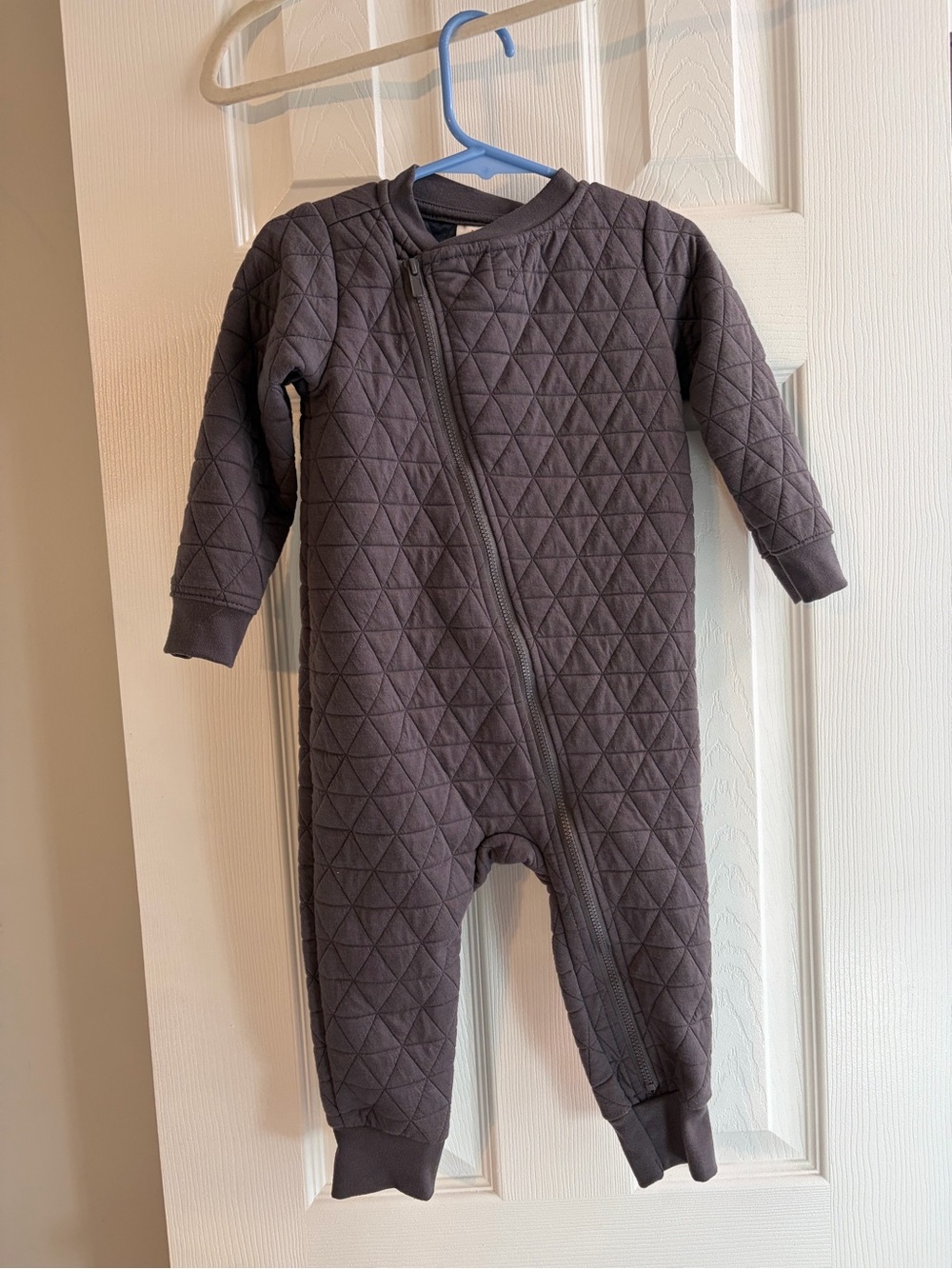 Cat & Jack Quilted Charcoal Gray Baby One-Piece